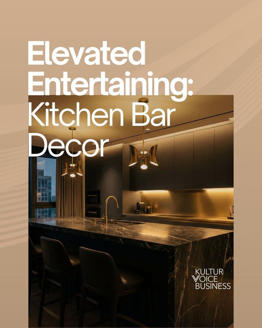 Kitchen Bar Design for Family Business Meeting